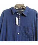 North56*4 Nordic Apparel Shirt Long Sleeve Button down  NWT blue dotted - £37.70 GBP