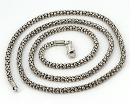 Retired Silpada 30" Long Sterling Silver 4mm Popcorn Chain Necklace N1486 - $69.99