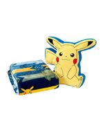 Pikachu Reversible Throw Set Pillow Faux Fur Girls Boys Christmas Gift - $79.99