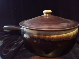Vtg. 2 Qt Round Covered Casserole Gourmet Brown by PFALTZGRAFF - $29.70