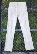 OshKosh Painter Pants White Denim Jeans Men&#39;s 30 x 34 USA Made Carpenter - £40.47 GBP