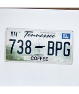 2009 United States Tennessee Coffee County Passenger License Plate 738 BPG - €12,79 EUR