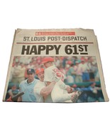 1998 Sept 8 St Louis Post Dispatch Newspaper Mark McGwire Ties Roger Mar... - $297.41 MXN
