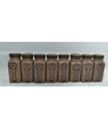 Griffith Spice Jars Set of 8 Chocolate Brown Glass with Lids (missing 2 ... - $68.60 CAD