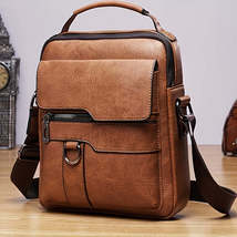 Vintage PU Leather Shoulder Bag for Mens Business - $22.95+