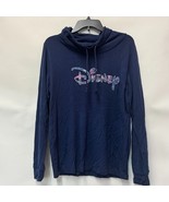 Disney Women XXL Navy Blue Cowl Neck Pullover Sweatshirt PREOWNED AT66 - $26.87 CAD