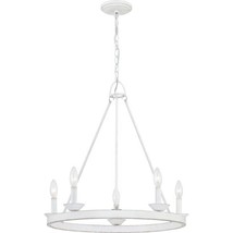 Quoizel Avalina 5-Light White French Country/Cottage Damp Rated Chandelier - £70.17 GBP