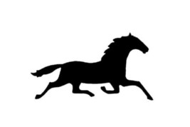 Trotting Pacing Standardbred Horse Equine Decal Black Silhouette Profile... - $94.05 MXN