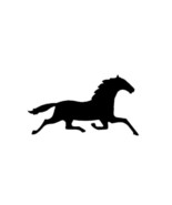 Trotting Pacing Standardbred Horse Equine Decal Black Silhouette Profile... - $5.00