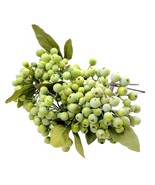 Pack Of 6 Green Artificial Berry Stems Christmas Picks Wreath Ornament(G... - £22.90 GBP