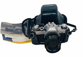 Camera Vtg Canon AE-1 Japan 50mm lens with case film manual 1:1.8 Black 5503744 - $495.00