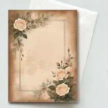 Roses #5 Greeting Card &amp; Envelope -  Watercolor Illustration - Blank A2 - $5.79