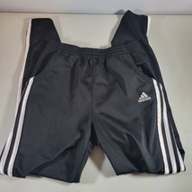 Adidas Girls Sweatpants Medium 10-12 Black With Pockets Elastic Waist Jo... - $10.58