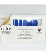 Color Street Nail Polish Strips - Greeking Out Blue Cream Finish - £8.54 GBP