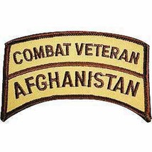 ARMY COMBAT VETERAN AFGHANISTAN DESERT SHOULDER EMBROIDERED MILITARY PATCH - £23.53 GBP