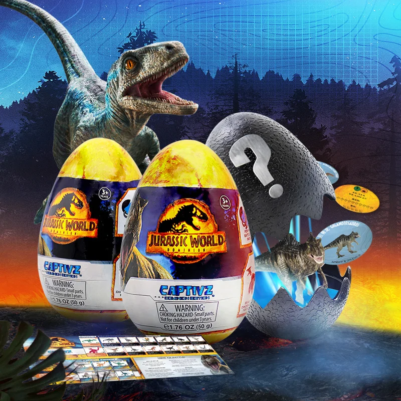 100% Original Jurassic World 3 Dinosaur Eggs Blind Boxes with Slime for Boys - £22.10 GBP+