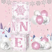 Winter Onederland 1St Birthday Balloon Boxes Decorations 3Pcs One Let It Snow Pi - £24.04 GBP