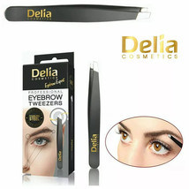 Delia Cosmetics Eyebrow Tweezers professional Slanted Stainless Steel EU made - $6.92