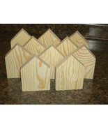 10 or 20 LARGE 5&quot; unfinished wood house shapes, wooden house, wooden blo... - £8.49 GBP+