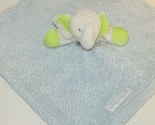 Blue Sherpa gray green elephant FLAWED baby security blanket Blankets &amp; ... - £4.08 GBP