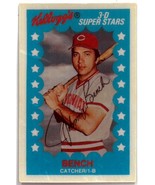 Johnny Bench 1982 Kellogg&#39;s 3-D Super Stars Card #30 (Cincinnati Reds) - $17.95