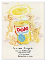 Dole Sliced Pineapple Innocent Cherubs Vintage 1972 Full-Page Print Maga... - $9.70