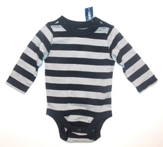 Old Navy Infant Boys Long Sleeved Bodysuit Black Gray Size 3-6 Months NWT - £5.66 GBP