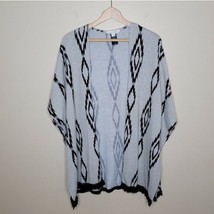 Painted Threads | Oversized Aztec Open Front Poncho with Fringe, size XS - £15.21 GBP