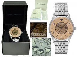 ARMANI Automatic Men&#39;s Skeleton Watch (21 Jewels) AR31 T1G - £214.97 GBP