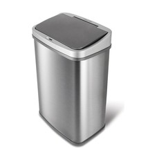 Grey 13-Gallon Stainless Steel Kitchen Trash Can with Motion Sensor Lid - £127.65 GBP