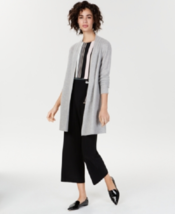 New Charters Club Gray 100% Cashmere Open Front Long Cardigan Size Xl $199 - £104.23 GBP