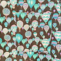 Mens Shirt Vintage Hot Air Balloon Print Handmade Chest 58&quot; 4XL Brown an... - $39.55