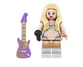 PLTOYS Taylor Swift Eras tour singer Purple Guitar Minifigure Custom US Toy - $6.09