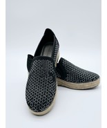 ANDIAMO Designer Rhinestone Silver/Black Espandrillas Slip On Loafers si... - $1,102.52 MXN