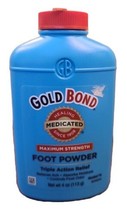 (1) Gold Bond FOOT Powder WITH TALC Medicated Maximum Strength 4 oz Original - £10.91 GBP