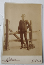 Vintage Cabinet Card Boy in suit by Dana in New York, New York May 1891 - £13.94 GBP