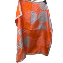 Vena Scarf Orange Circles Retro Geometric Print Wearable Art Made in Japan NOTE - $16.36