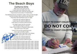 Mike Love signed Beach Boys California Girls Lyrics sheet autograhed COA Proof - £118.69 GBP