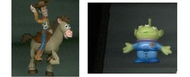 Toy Story cake toppers/PVC figures BUZZ LIGHTYEAR &amp; WOODY Disney/Pixar - £16.52 GBP