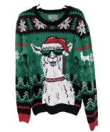 Ugly Christmas Sweater Mens Small Kitschy Lama Fair Isle Holiday Pullove... - $27.72