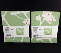 (Lot of 2) Ikea FOSSTA Pillow cushion Cover Green Plum Blossom 20x20" New - $22.75