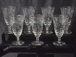 Vintage ROCK SHARPE 6.375&quot; Cut Pattern 3005-8 Iced Tea Beverage Glass - ... - $895.26 MXN
