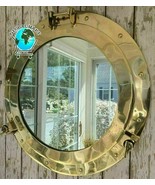 20&quot; Brass Porthole Mirror Nautical Wall Decor  Large Working Ship Cabin ... - $3,443.93 MXN