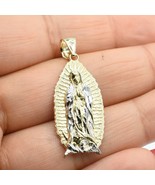 Precious Metal Without Stones Virgin Mary Pendant No Chain Two Tone Gold Plated - $132.99