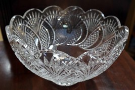 WATERFORD 10&quot; Footed Crystal Glass Fruit Bowl vgc. c1980 - $213.75