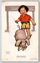 Katharine Gassaway Chicago Boy And Pig Postcard C37 - $19.95