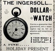 Ingersoll Pocket Watch 1897 Advertisement Victorian Christmas Holiday DWFF11 - £23.96 GBP