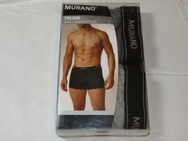 Murano Underwear Trunk 2 pack Men&#39;s S 28-30 100% Combed Cotton grey black - $20.58