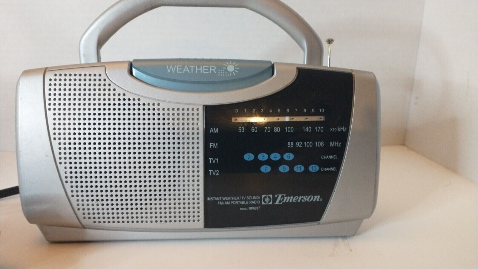 Emerson Weather Radio with Instant Weather / TV Sound / FM / AM Model RP6247S - $13.85
