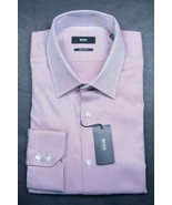 HUGO BOSS Hombre Enzo Corte Normal Rosa de Lunares Algodón Camisa 41 16 ... - $87.71 CAD